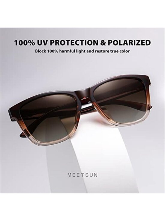 3 Pack Polarized Sunglasses for Women Men Trendy Retro Square Shades UV400